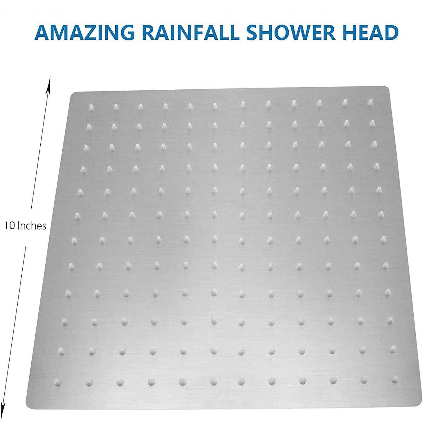 Square Rainfall Showerhead in Brushed Nickel