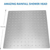 Square Rainfall Showerhead in Brushed Nickel