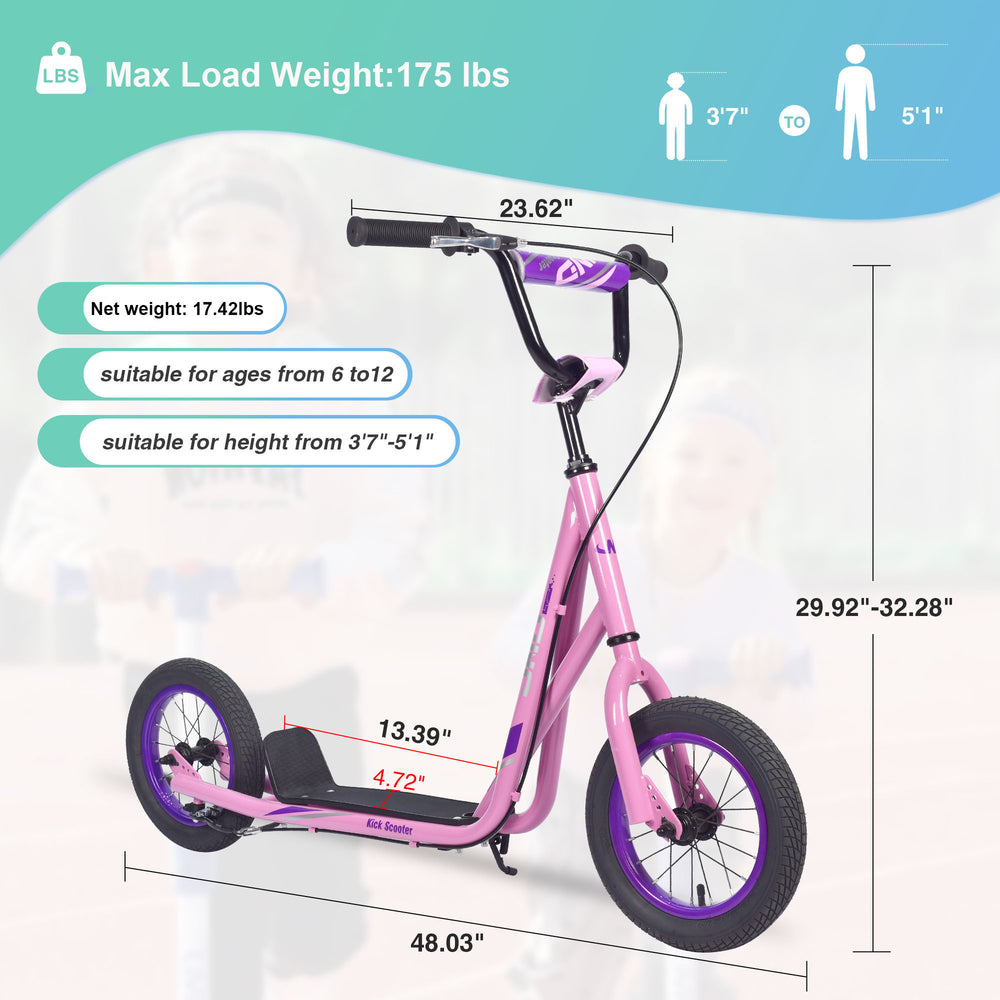 Fun Ride Kids' Scooter with Adjustable Height and Smooth Wheels