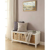White Flavius Storage Bench