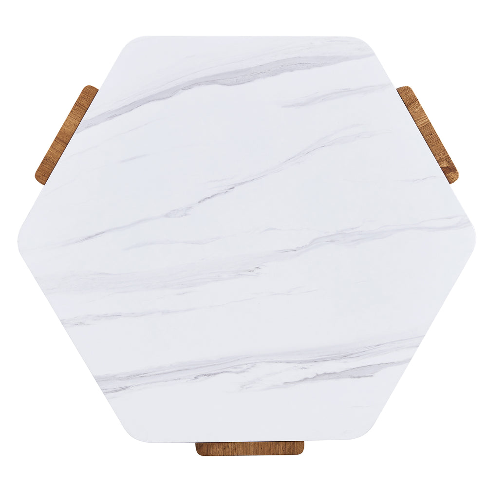 Chic White Top Coffee Table