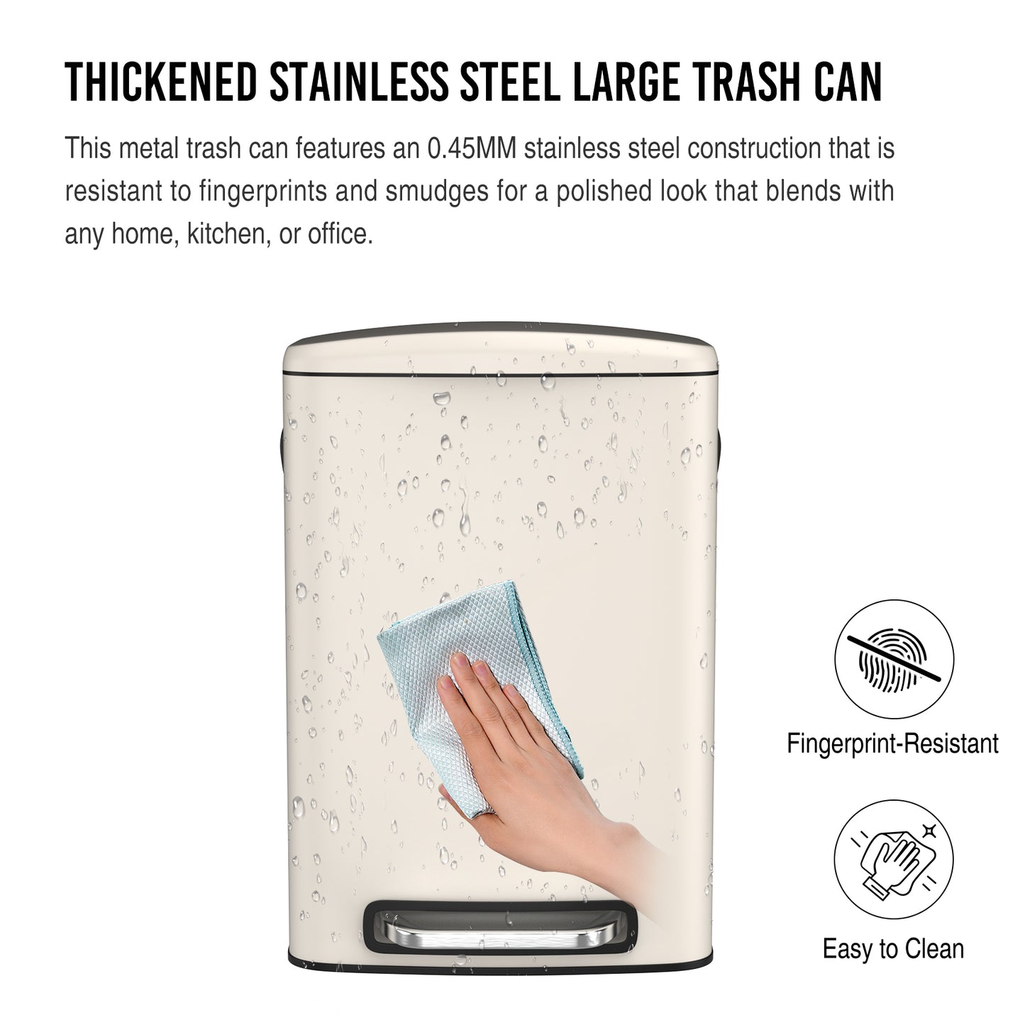 Sleek Soft-Close Kitchen Trash Can with Foot Pedal and Bags