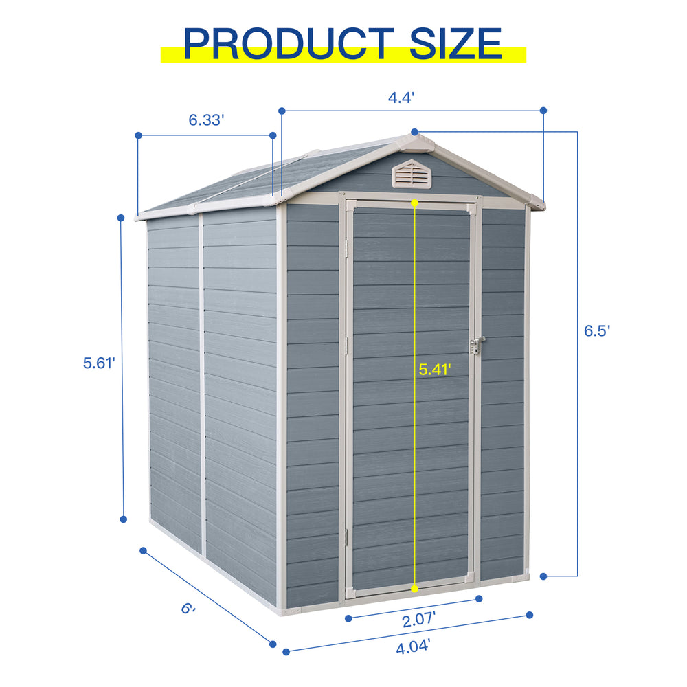 Outdoor Resin Storage Shed - Lockable and Ready for Your Yard!