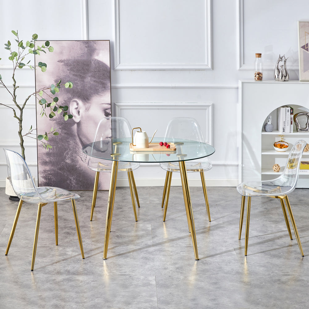 Simply Chic Gold Leg Dining Table