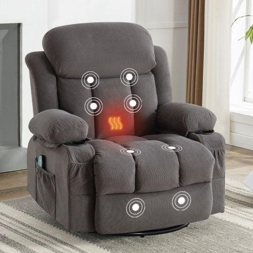 Cozy Swing Recliner with Massage & Heat