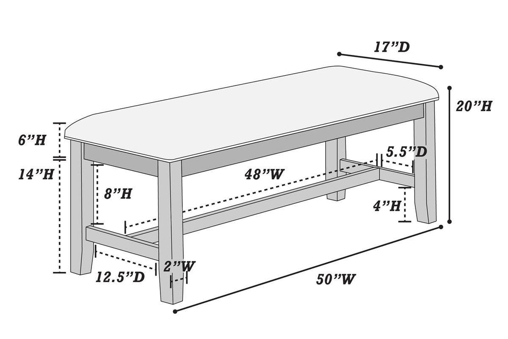 Cozy Beige Dining Bench