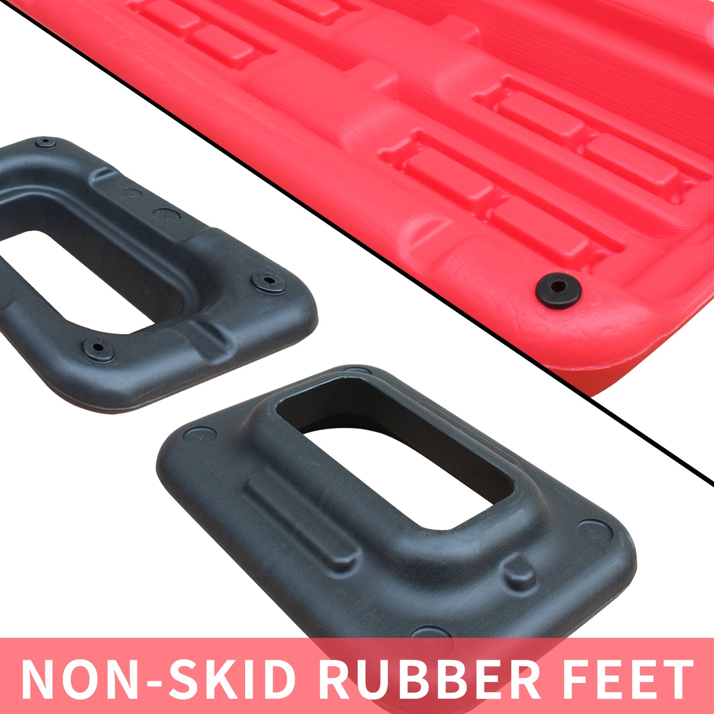 Versatile Aerobic Stepper - Fitness & Exercise Platform in Red and Black