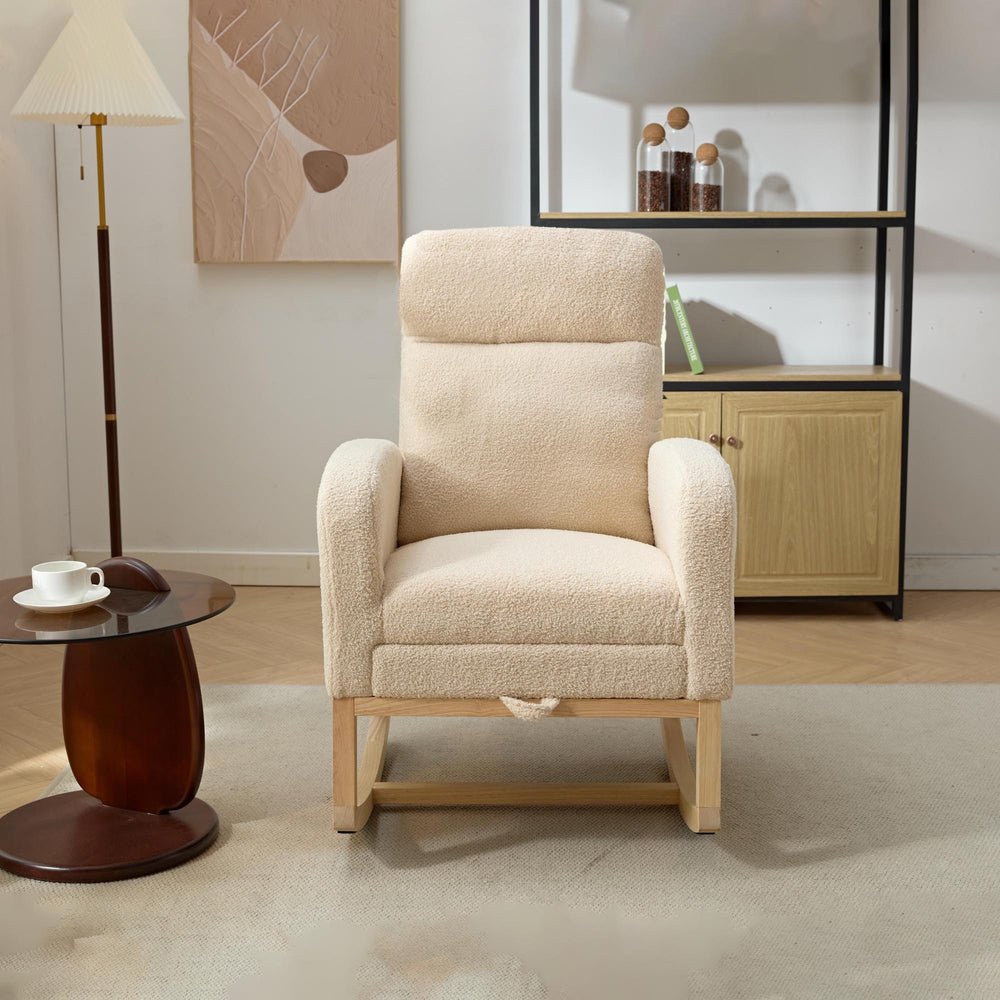 Cozy Rocking Chair with Side Pocket