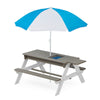 Fun & Play Kids Picnic Table with Umbrella and Sand & Water Area