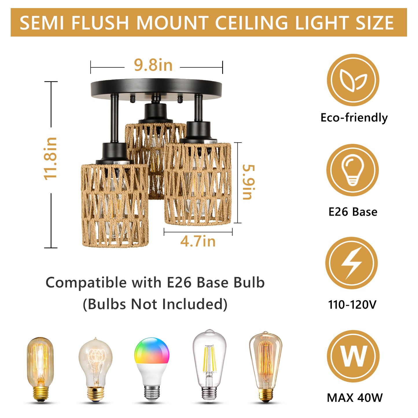 Boho Chic Flush Mount Light