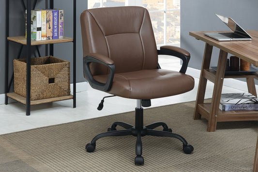 Cozy Adjustable Office Chair - Brown Comfort Seat