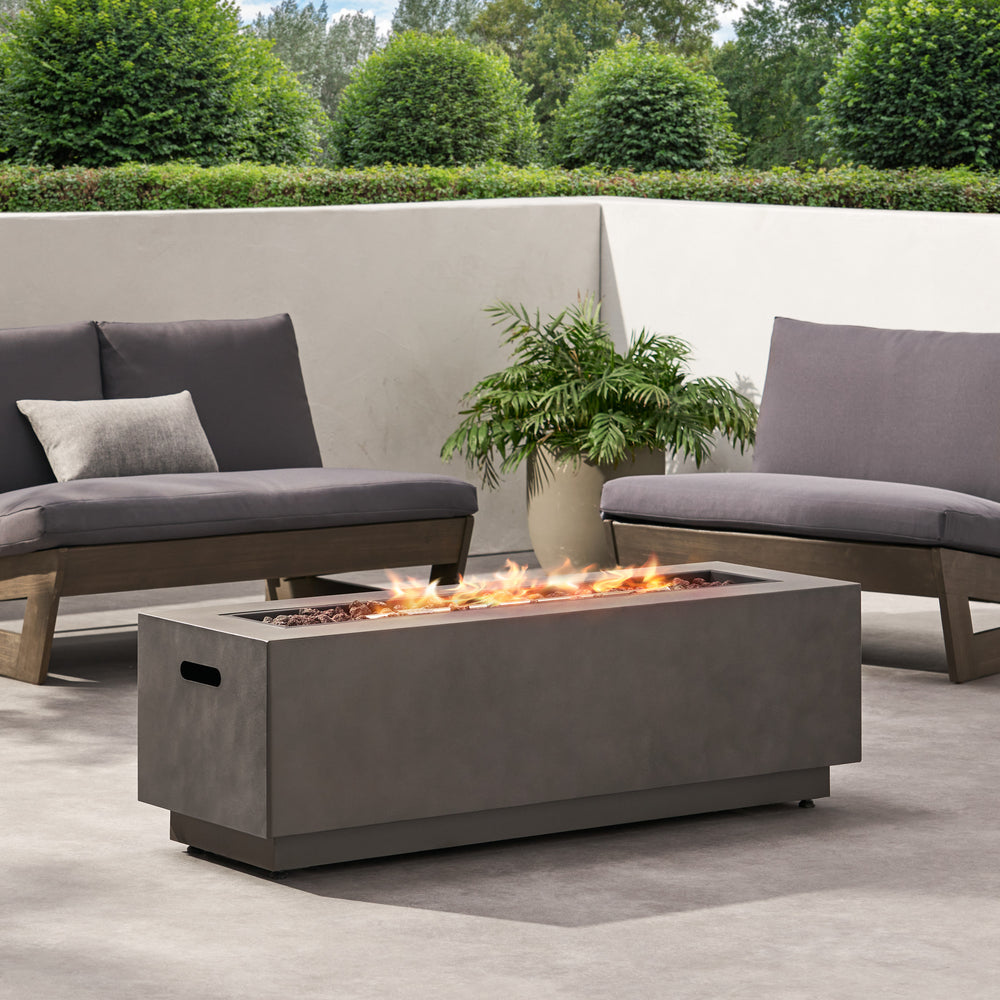 Cozy Rectangle Fire Pit for Canada