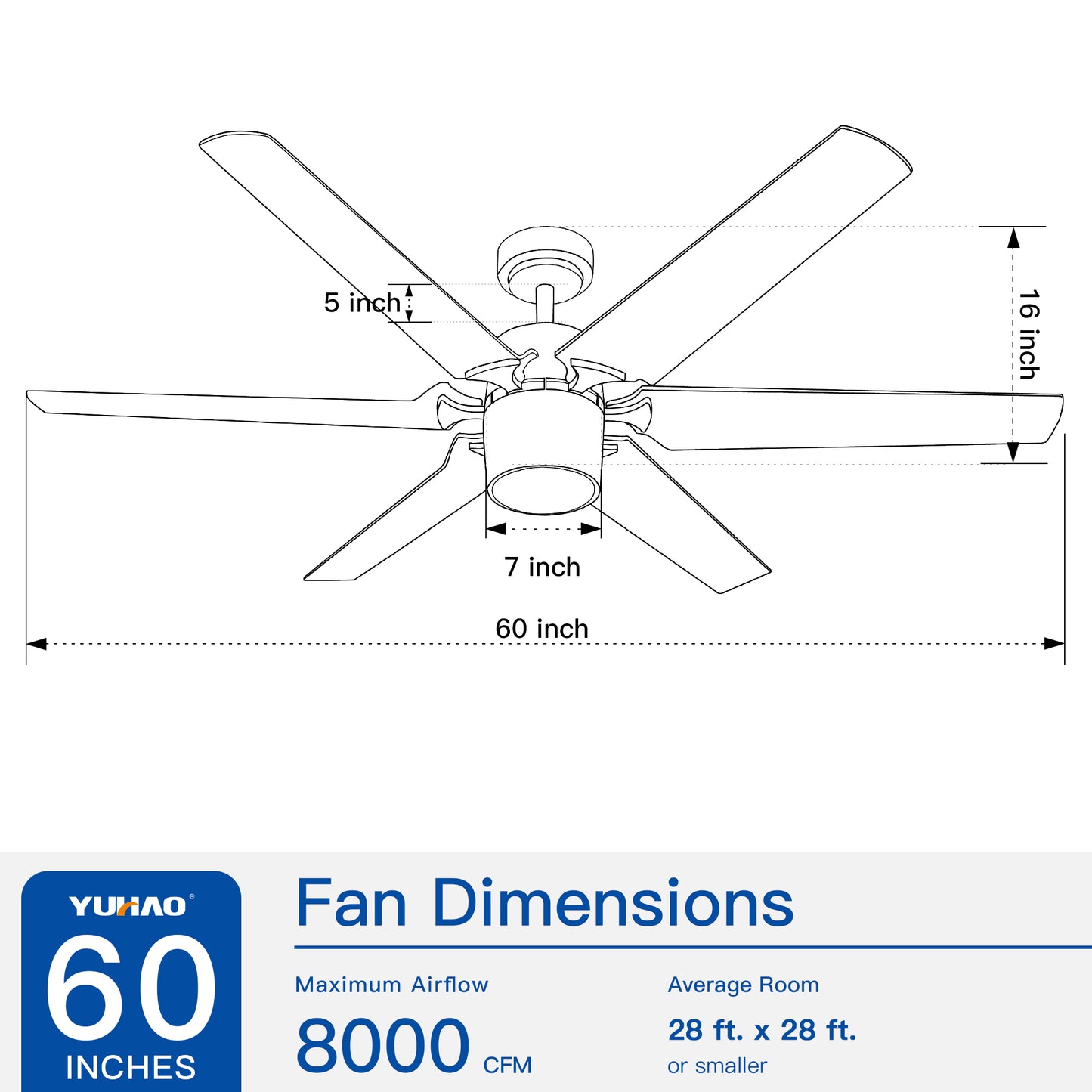 Sleek Remote-Controlled LED Ceiling Fan