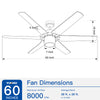 Sleek Remote-Controlled LED Ceiling Fan