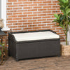 Cozy Wicker Storage Bench with Waterproof Bag