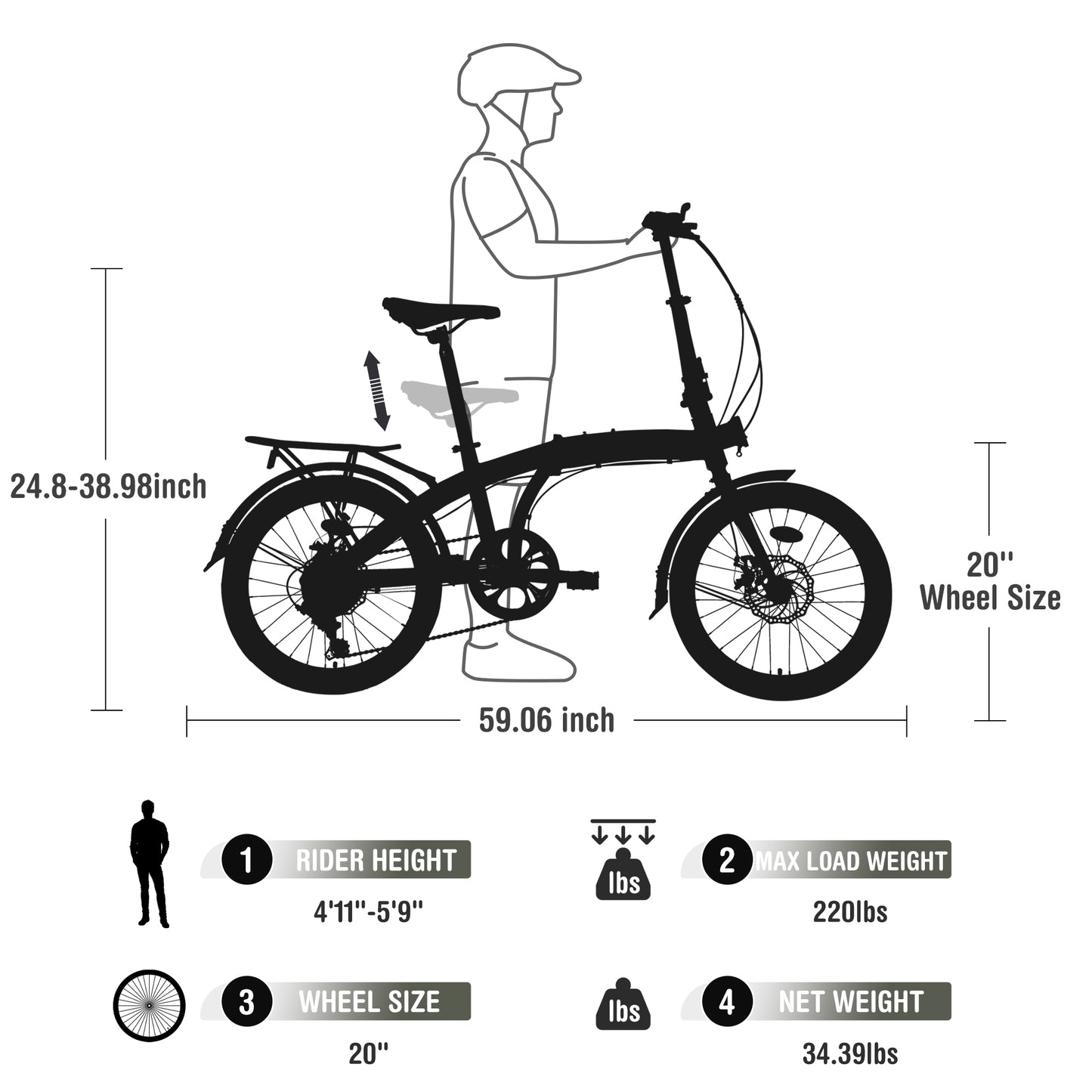 Compact City Cruiser Bike