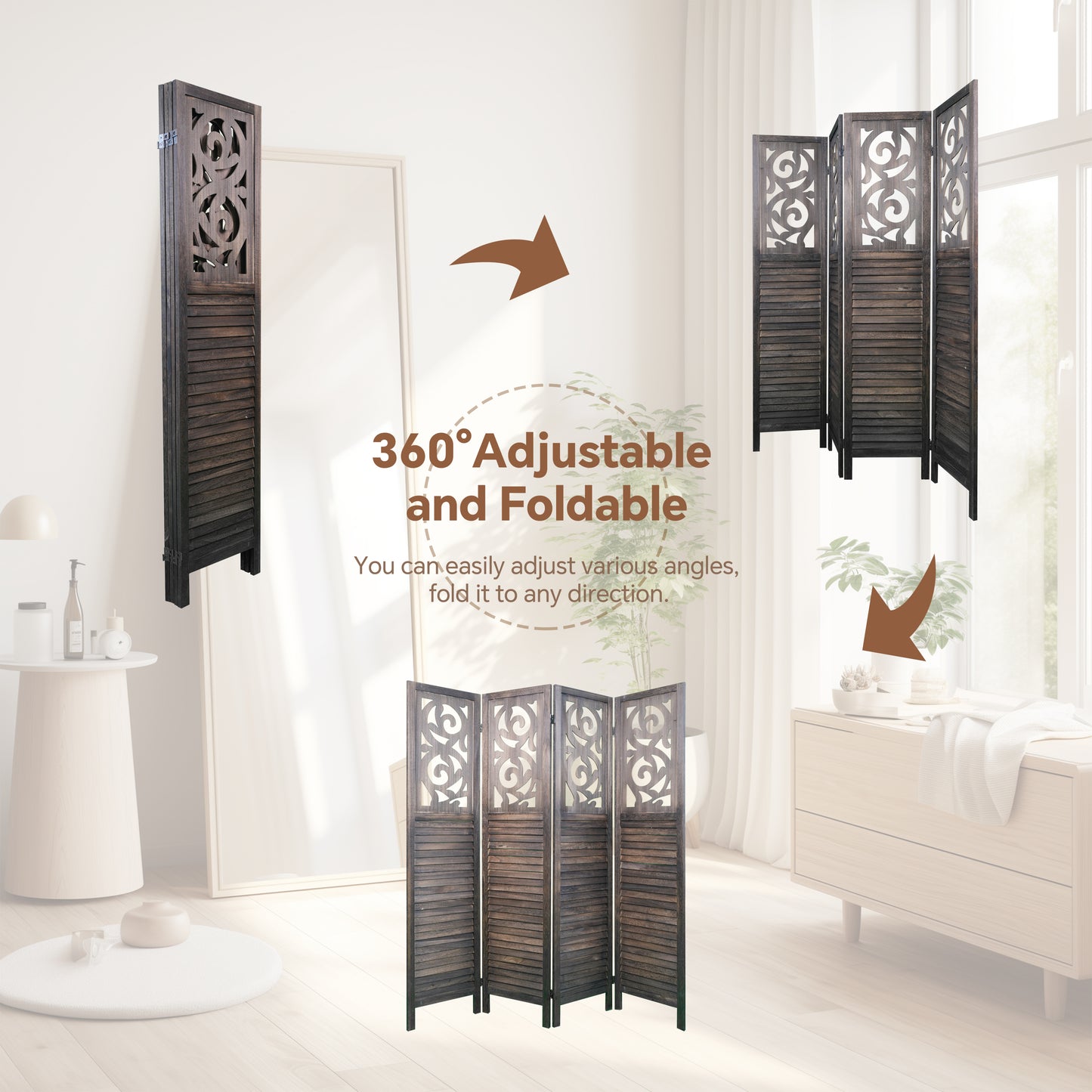 Chic Wooden Room Divider