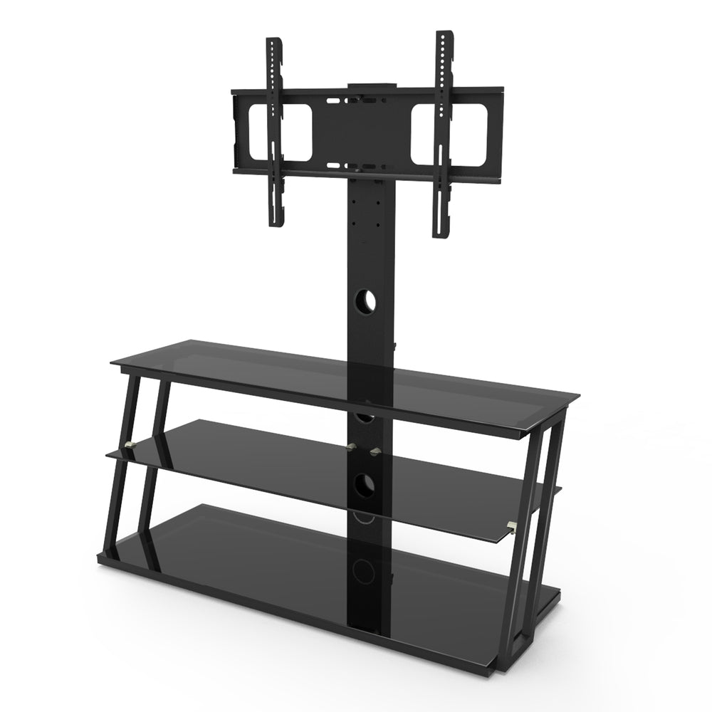 Sleek Adjustable Glass TV Stand