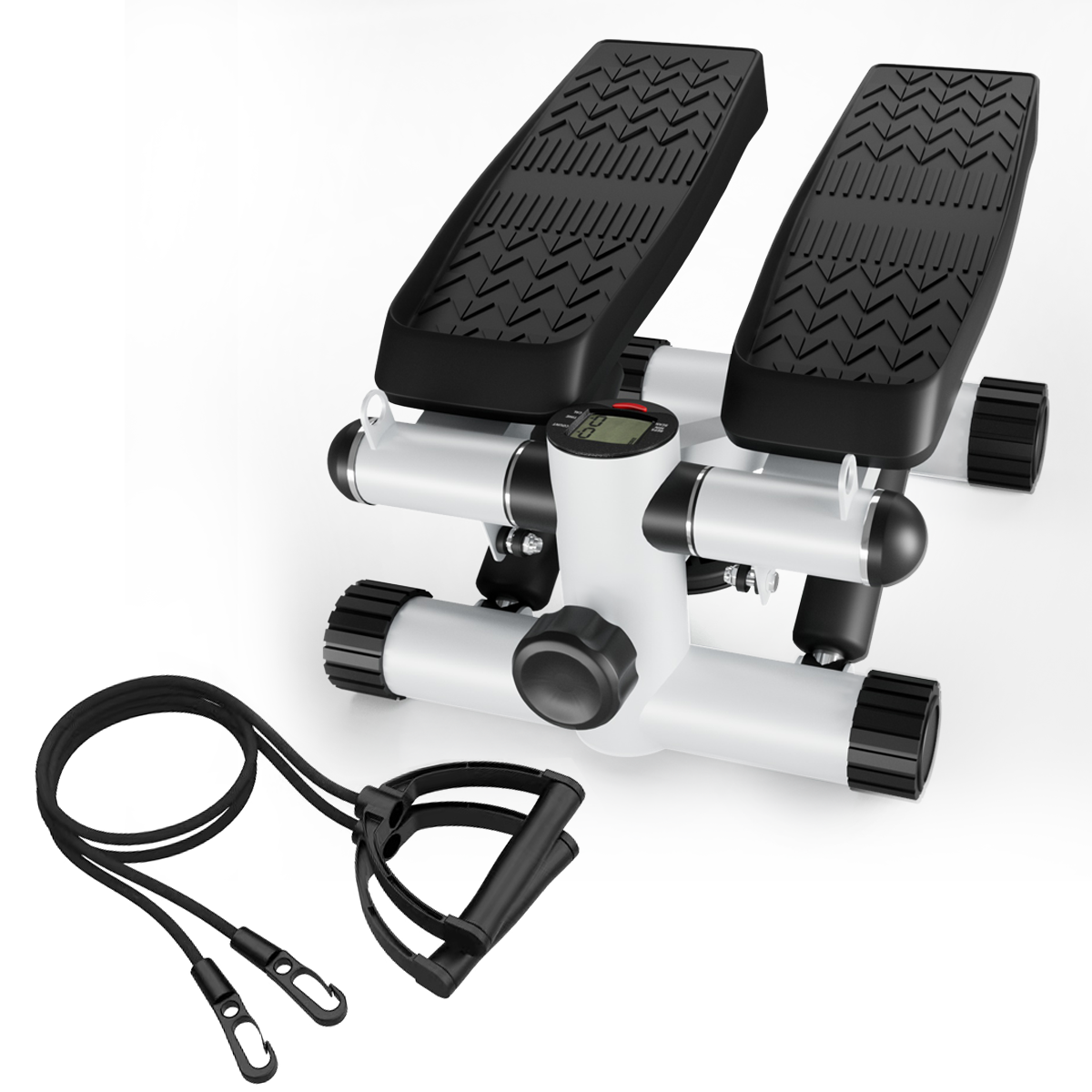 Smart Stepper: Compact Fitness with Resistance Bands