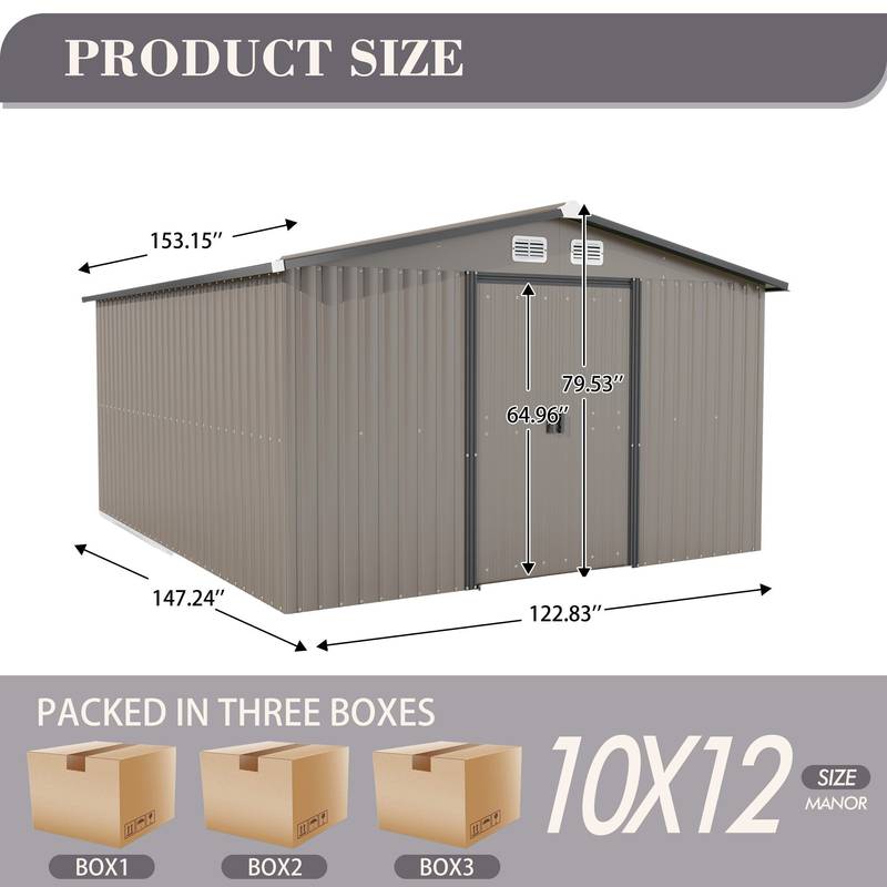 Garden Guardian Metal Shed