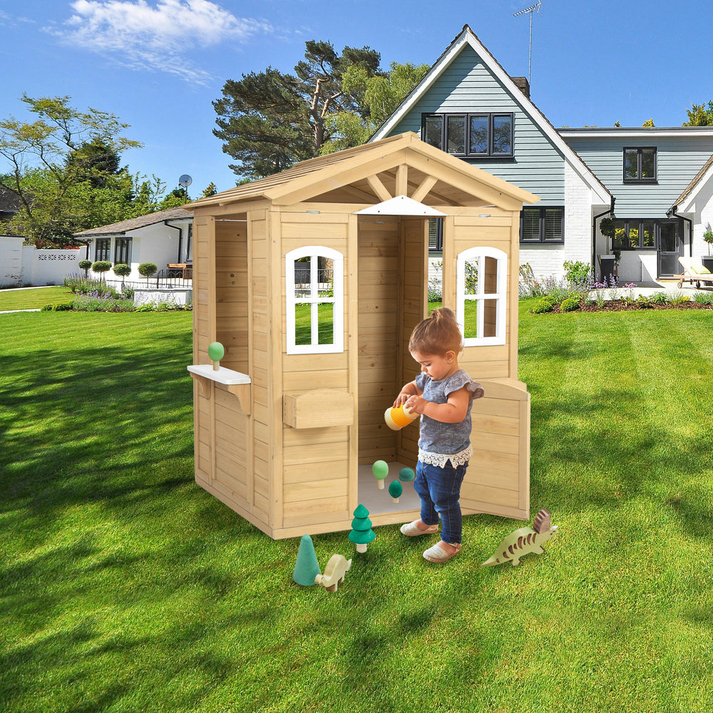 Enchanting Wooden Playhouse for Kids