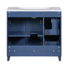 Navy Elegance Bathroom Vanity with Soft-Close Doors and Resin Sink