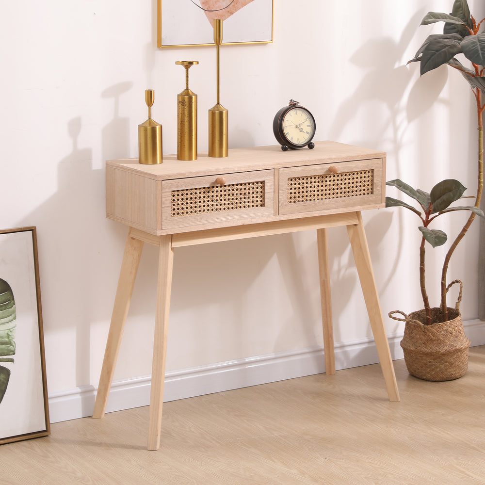 Charming Rattan Side Table