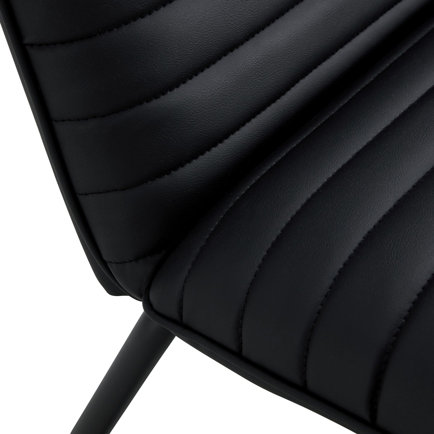 Sleek Black Armless Sofa Chair