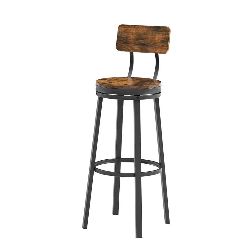 Rustic Swivel Bar Stools – Set of Two