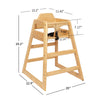 Natural Wood Booster Chair - Easy Clean & Portable for Growing Babies