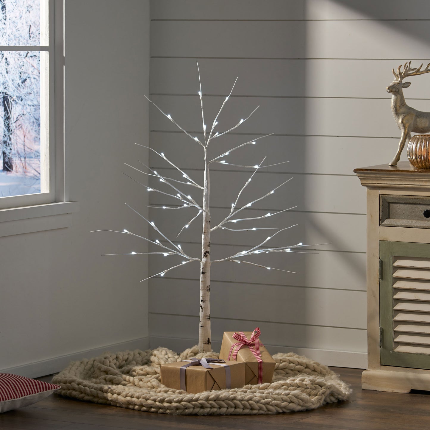 Whimsical White Birch Light Tree