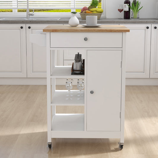 Versatile Rolling Kitchen Cart with Adjustable Shelves