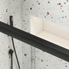 Sleek Bypass Sliding Shower Door in Matt Black Glass