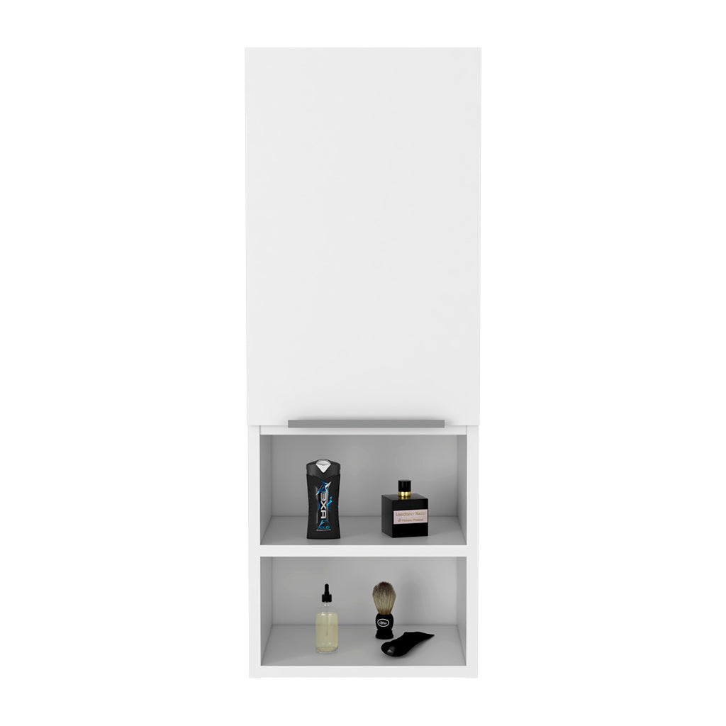 Hazelton White Medicine Cabinet with Open Shelves