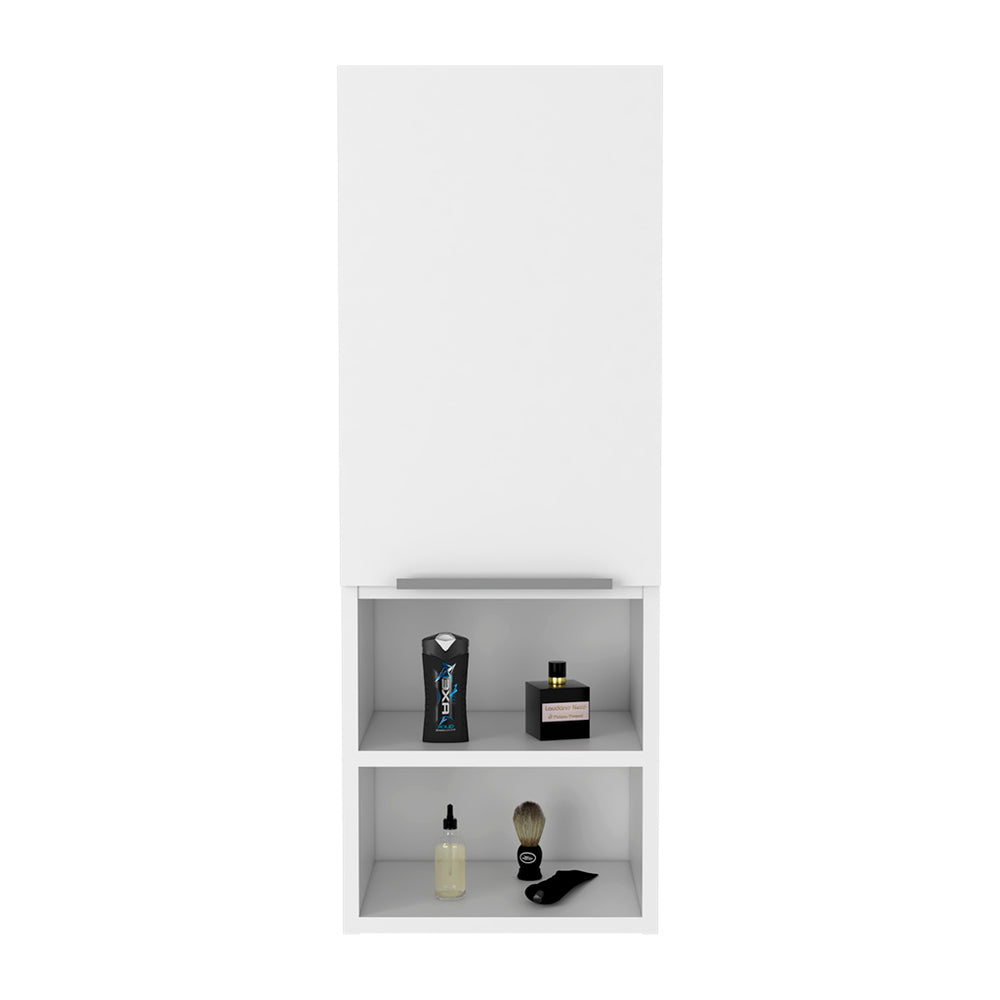 Hazelton White Medicine Cabinet with Open Shelves