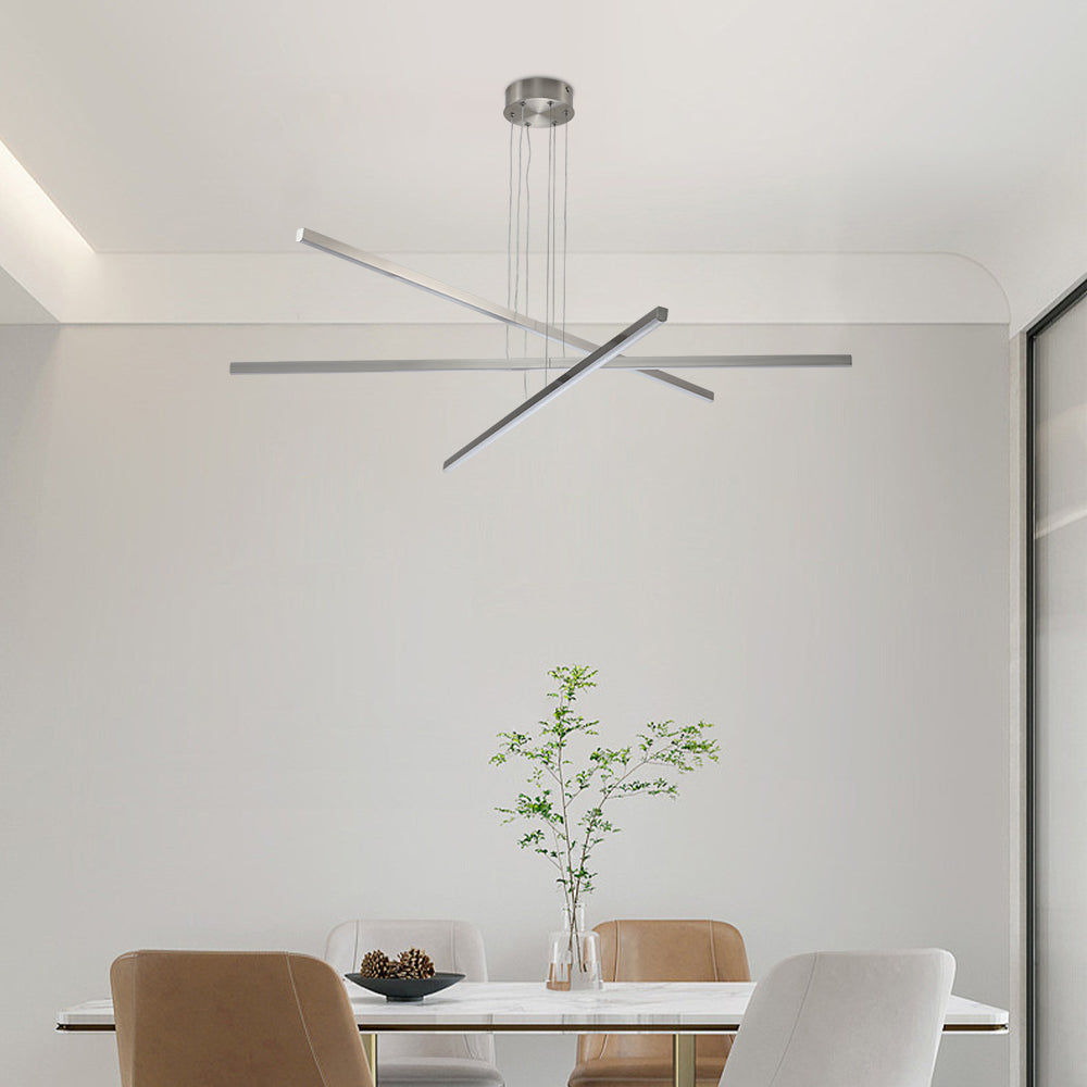 Sleek Silver LED Pendant Light