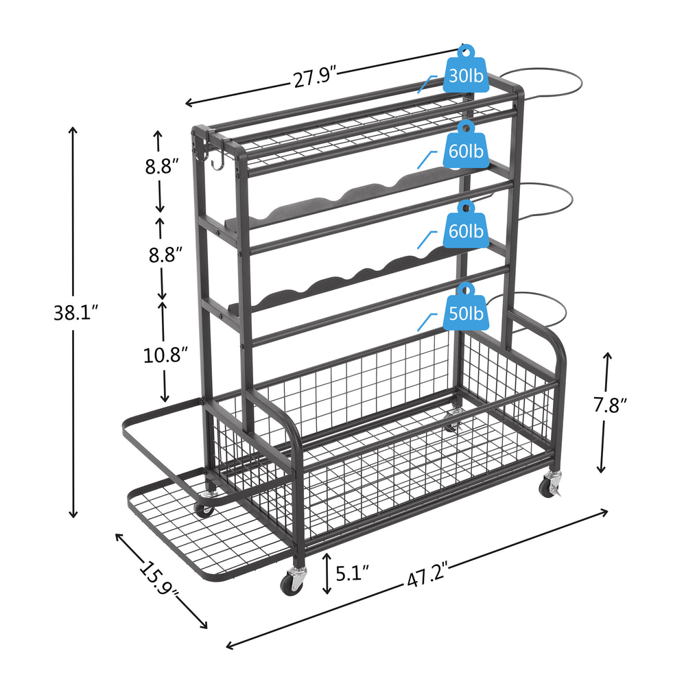 Sports Gear Organizer on Wheels