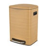 Soft Close Kitchen Trash Can with Wooden Finish