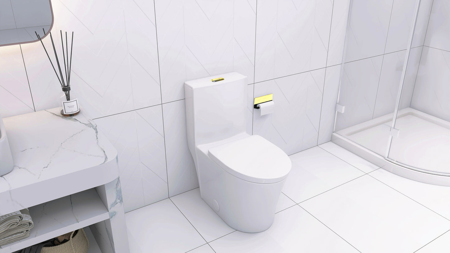 Sleek White Comfort Toilet