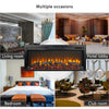 CozyGlow Recessed Electric Fireplace with Remote