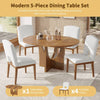 Cozy Walnut Dining Set with Extendable Table