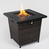 Cozy Wicker Fire Pit Table