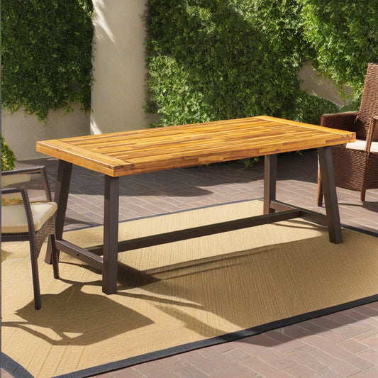 Rustic Charm Outdoor Dining Table