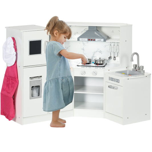 Qaba Kids' Wooden Play Kitchen Set - Pretend Chef's Dream