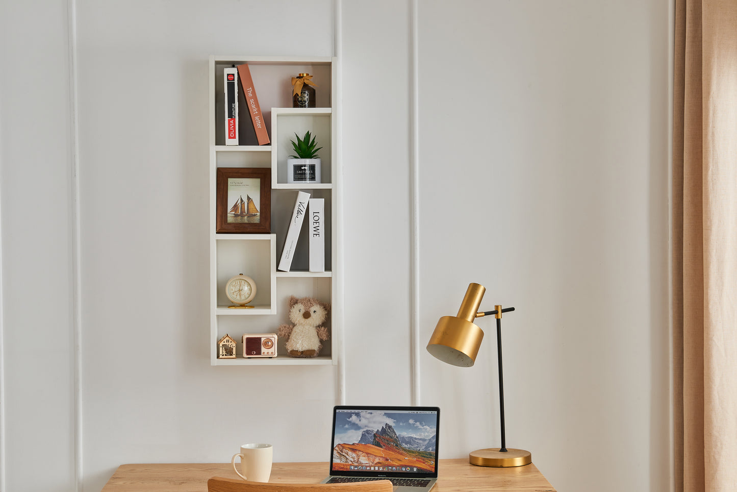 Chic Wood Open Bookcase with Cube Shelves - Perfect for Home Office & Living Room