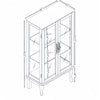 Charming Lighted Curio Cabinet with Glass Doors