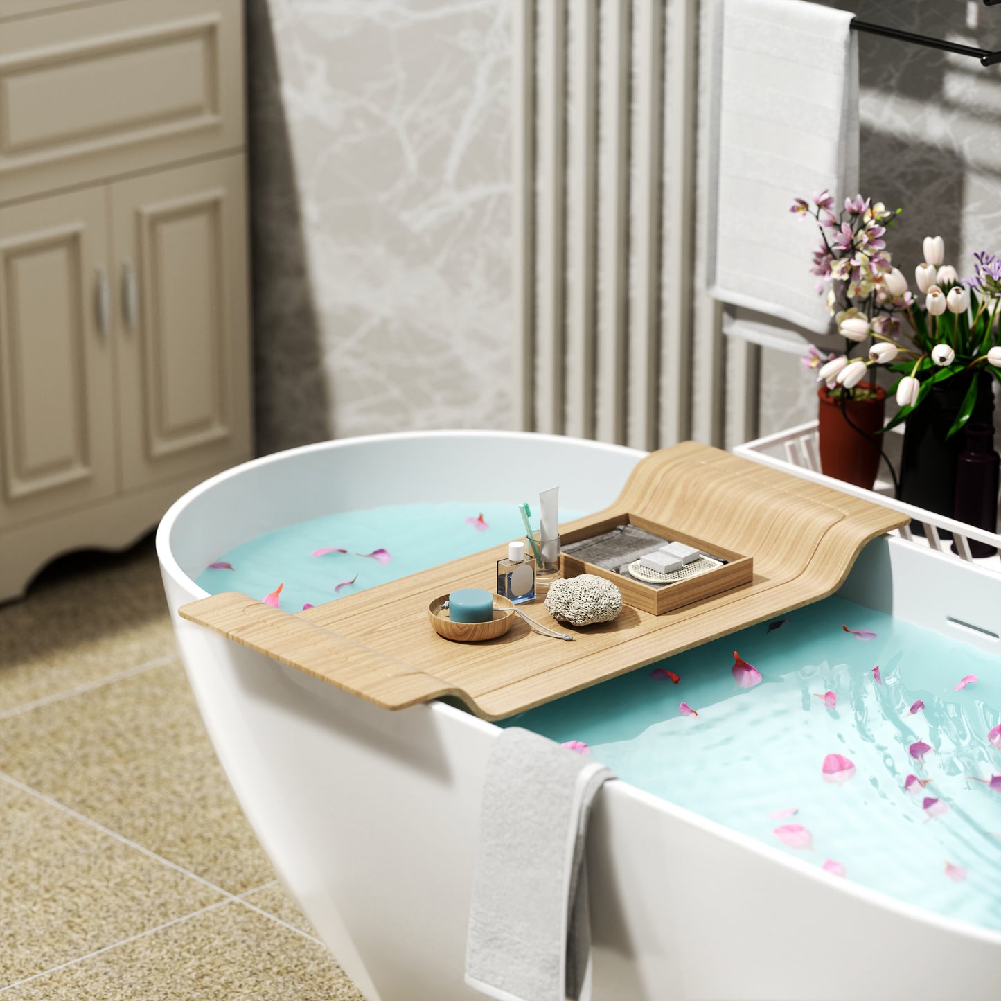 Sleek Serenity Freestanding Soaking Tub