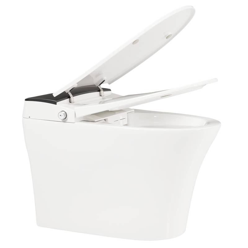 Smart Heated Toilet with Foot Flush and Night Light