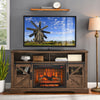 Cozy Barnwood Electric Fireplace Entertainment Center