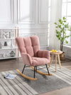 Cozy Pink Tufted Rocker